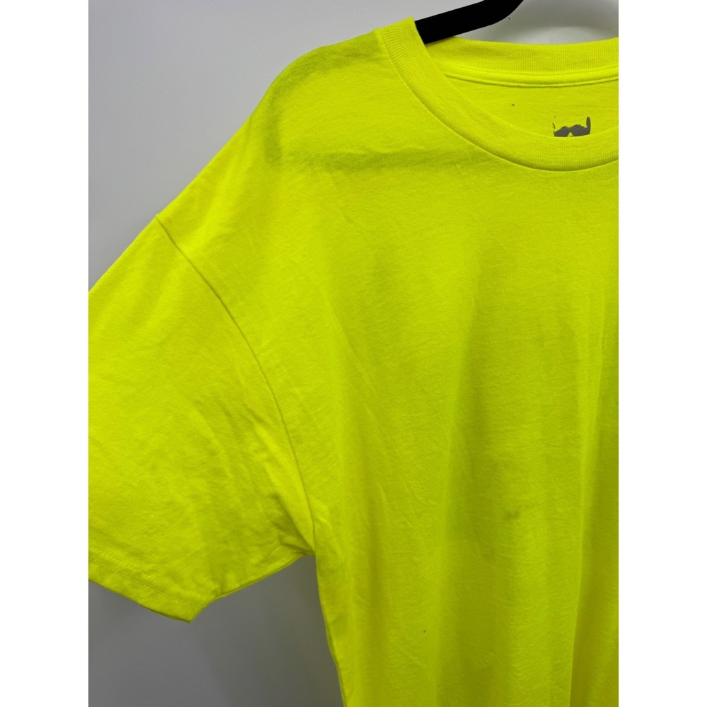 G59 T-Shirt Mens Large Neon Yellow 100% Cotton Skull Graphic Short Sleeve NWOT‎ - Picture 8 of 13